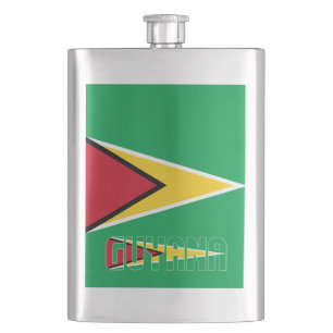 Guyana Flag Elegant Patriotic Flask