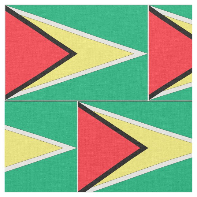 Guyana Flag Fabric (Close Up)