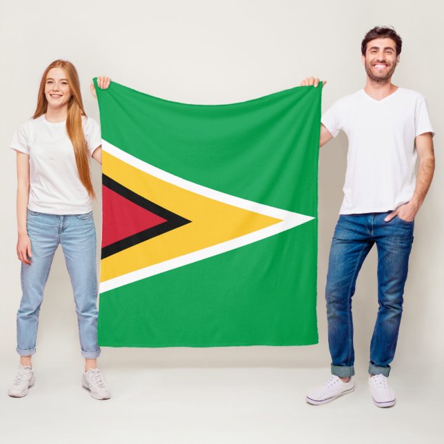 Guyana flag fleece blanket (In Situ)