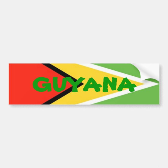 Guyana-Flag, GUYANA Bumper Sticker (Front)