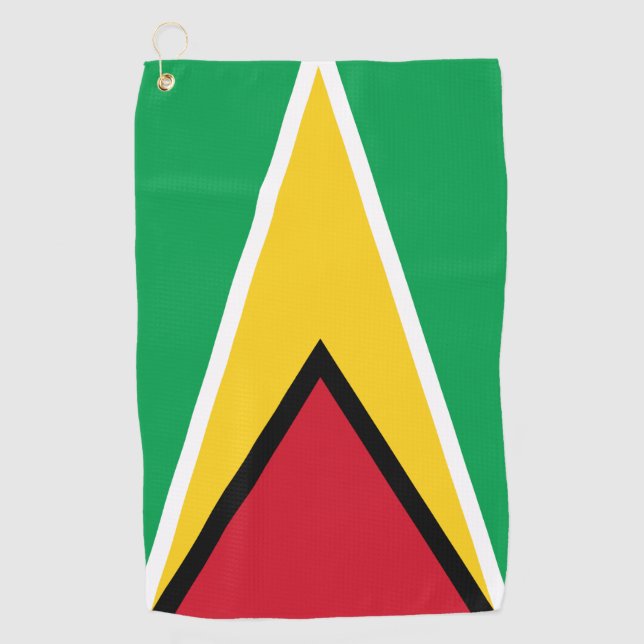 Guyana Flag & Guyana golf holiday /sports Golf Towel (Front)