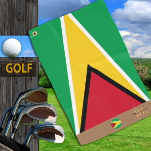 Guyana flag & Guyana monogrammed / golf towel
