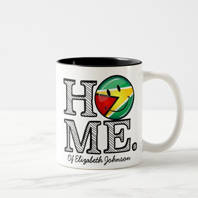 Guyana Flag Housewarmer Two-Tone Coffee Mug (Right)