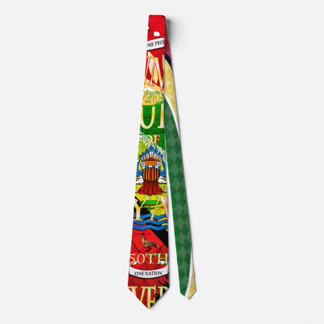 Guyana Flag Jaguar Tie by RokCloneDesigns (Front)
