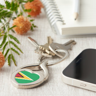Guyana flag key ring
