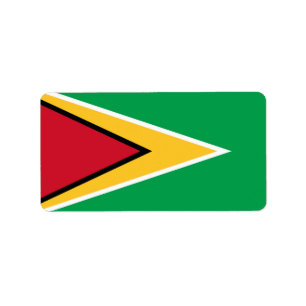 Guyana flag label