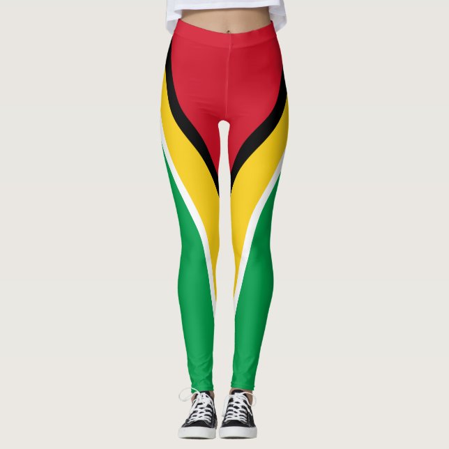 Guyana flag Leggings  (Front)
