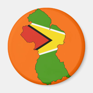 Guyana flag map magnet