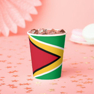Guyana flag paper cups
