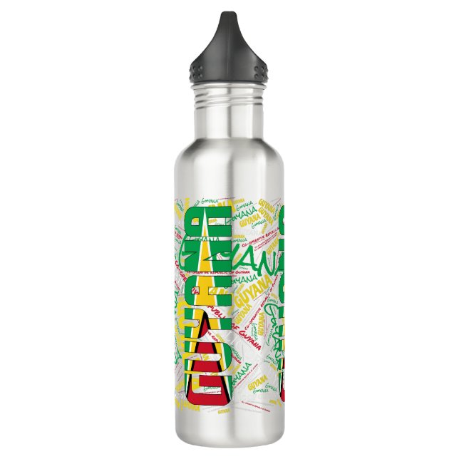 Guyana Flag Patriotic 710 Ml Water Bottle (Left)