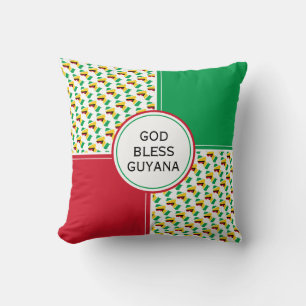 GUYANA Flag Patriotic Guyanese GOD BLESS Cushion