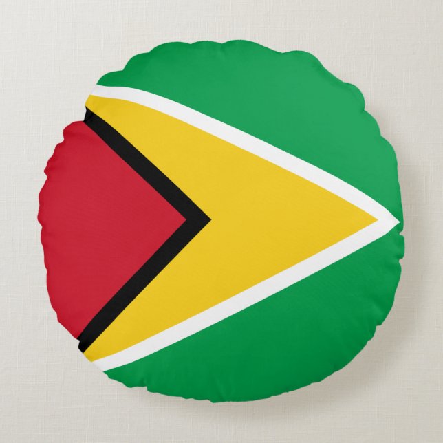 Guyana Flag Round Cushion (Front)