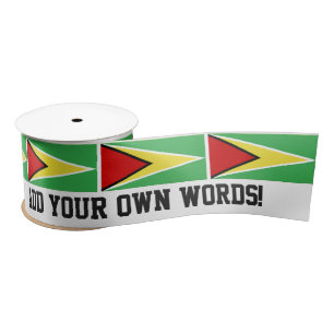 Guyana Flag Satin Ribbon