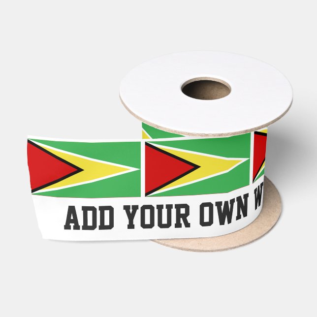 Guyana Flag Satin Ribbon (Spool)