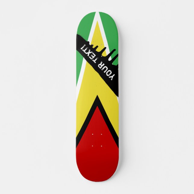 Guyana Flag Skateboard (Front)