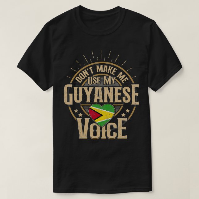 Guyana Flag Souvenirs for Guyanese Men & Women  T-Shirt (Design Front)
