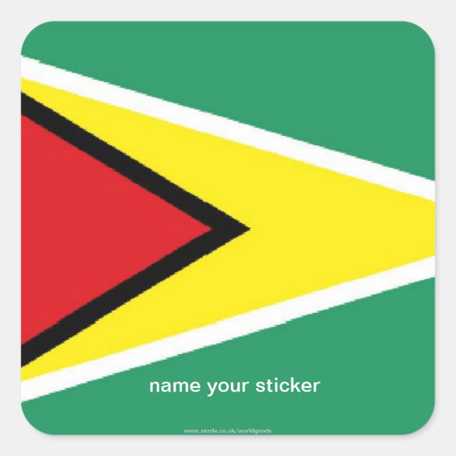 Guyana flag sticker (Front)