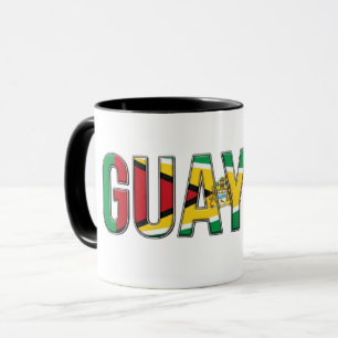 Guyana Flag Text Caribbean Pride Design Mug