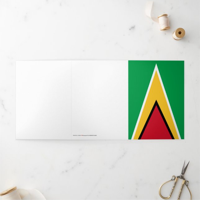 Guyana flag Tri-Fold card (Outside)