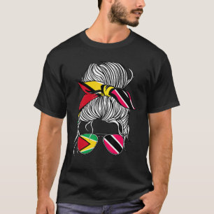 Guyana Flag Trinidad&Tobago Grown Women Girl Count T-Shirt