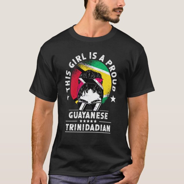 Guyana Flag Trinidad&Tobago Grown Women Girl Pride T-Shirt (Front)