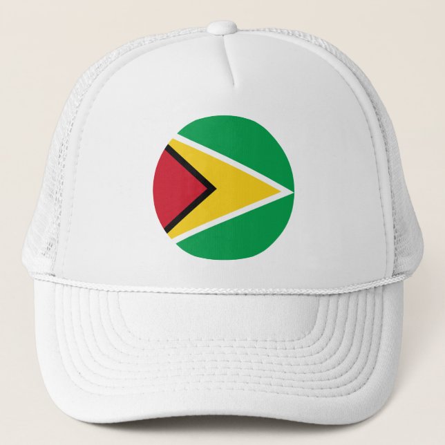 Guyana flag  trucker hat (Front)