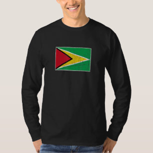 Guyana Flag with vintage Guyanese national colours T-Shirt