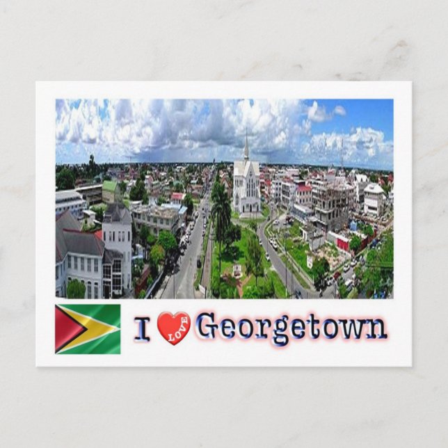 Guyana -  Georgetown - I Love - Postcard (Front)