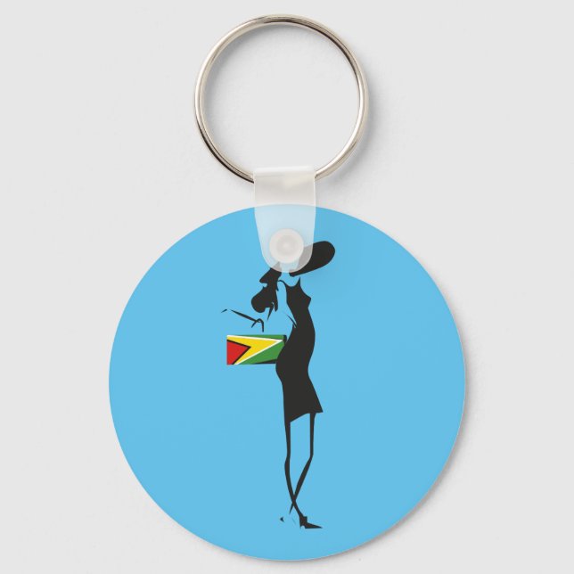 Guyana Girl Keychain (Front)