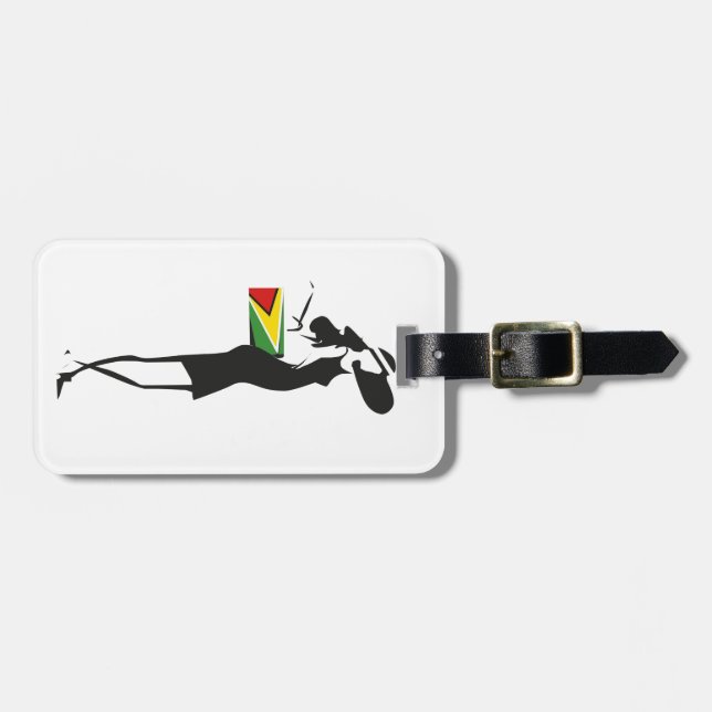 Guyana Girl Luggage Tag (Front Horizontal)