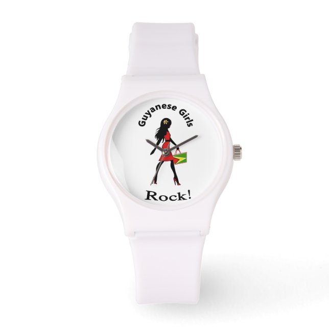 Guyana Girl Watch - white (Front)