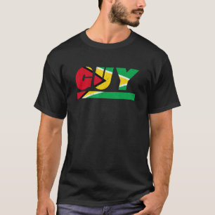 Guyana GUY Guyane Outfit with Flag T-Shirt