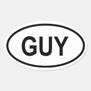 Guyana "GUY" Oval Sticker