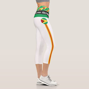 Guyana & Guyana Flag fashion, Fitness, Sports Capr Capri Leggings