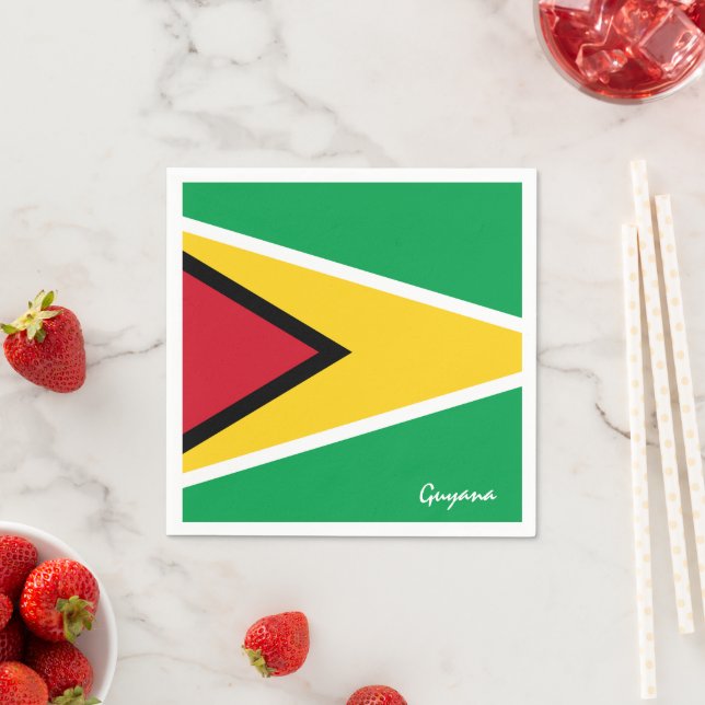 Guyana & Guyana Flag party fashion /sports fans Napkin (Insitu)
