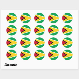 Guyana & Guyana flag patriots, holiday / sports Classic Round Sticker