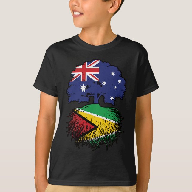 Guyana Guyanese Australian Australia Tree Roots T-Shirt (Front)