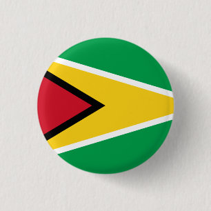 Guyana Guyanese Flag Independence Caribbean 3 Cm Round Badge