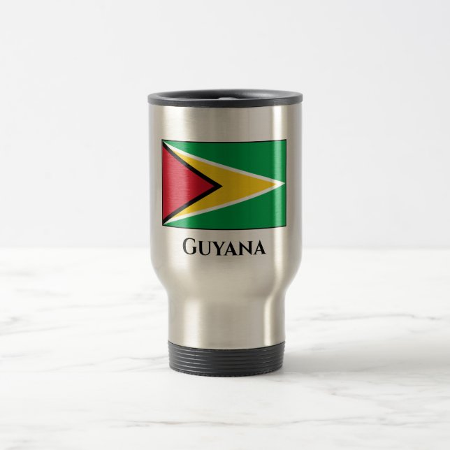 Guyana (Guyanese) Flag Travel Mug (Center)