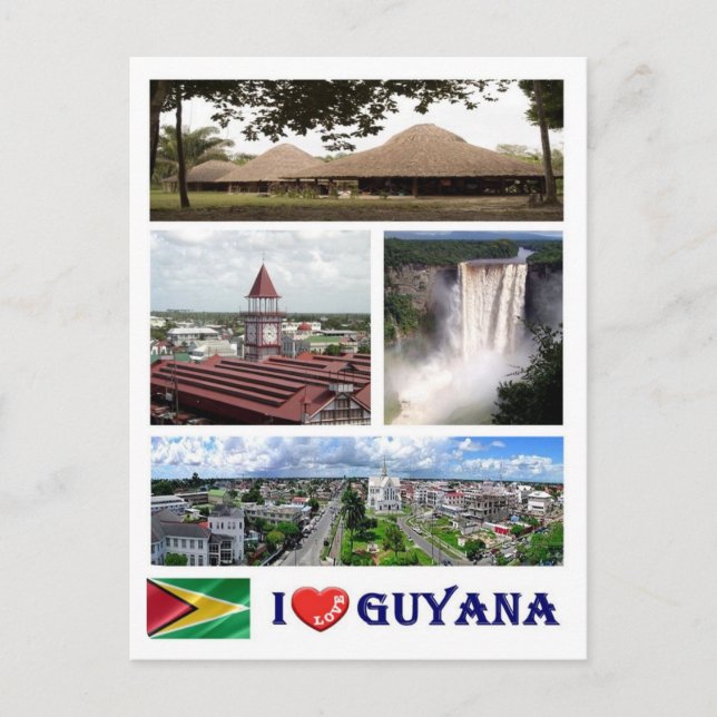 Guyana -  I Love - Postcard (Front)