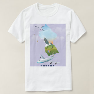Guyana illustrated map poster T-Shirt