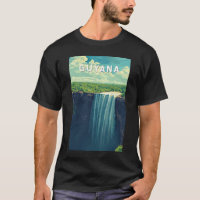 Guyana Illustration Travel Art Vintage