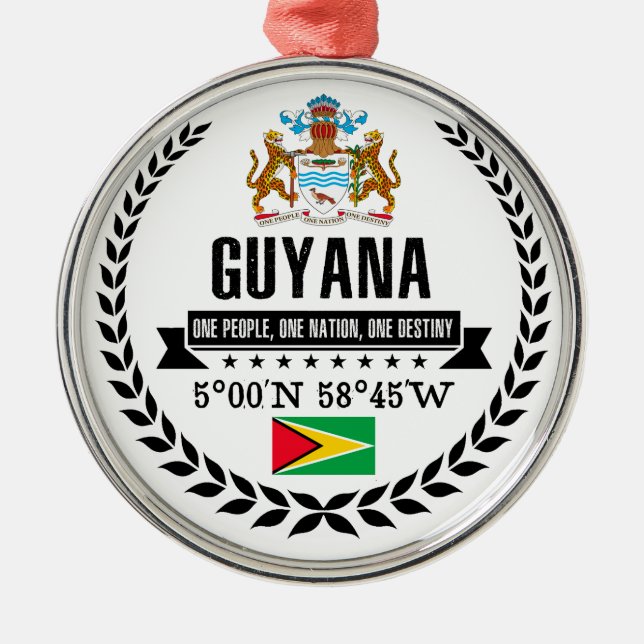Guyana Metal Tree Decoration (Front)