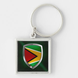 Guyana Mettalic Emblem Key Ring