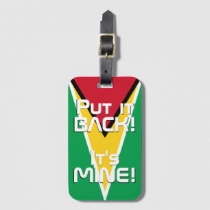 Guyana National Flag Funny Patriotic Luggage Tag