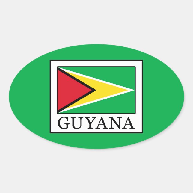 Guyana Oval Sticker (Front)