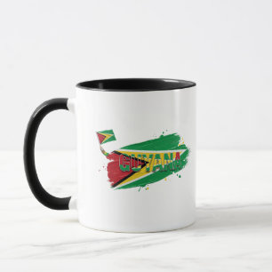 Guyana Paint Brush Design Caribbean Pride Mug