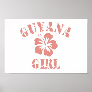 Guyana Pink Girl Poster