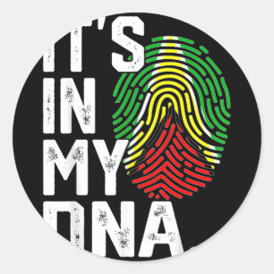 Guyana roots flag fingerprint graphic patriotic Gu Classic Round Sticker