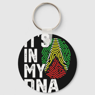 Guyana roots flag fingerprint graphic patriotic Gu Key Ring